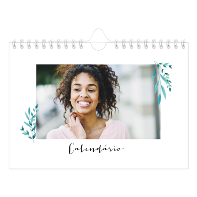 Calendário A5 horizontal — Ilustrações de flores [capa]