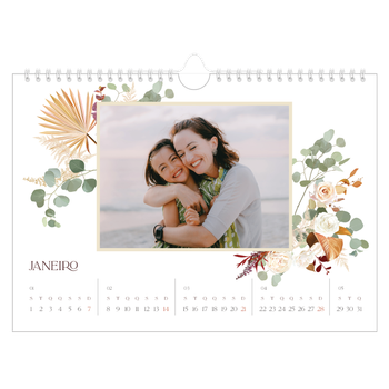 Calendário de Fotografias A4 Paisagem — Boho