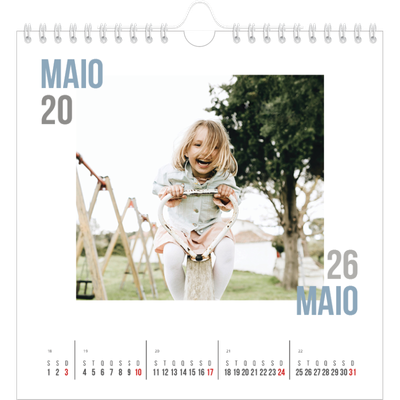 Calendário quadrado — Tipo de casal [capa]
