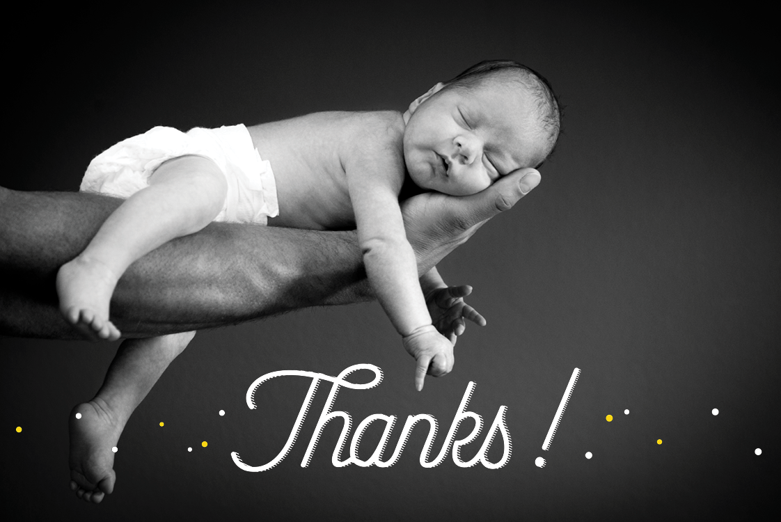 Cartões de agradecimento — Caixa azul nocturna