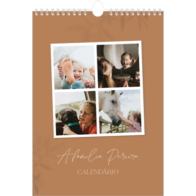 Calendário fotográfico A4 — Com os pés no chão [capa]