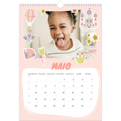 Calendário A3 — Unicórnio arco-íris [capa]