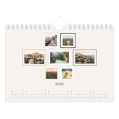 Calendário A5 horizontal — Galeria de fotografias de parede [capa]