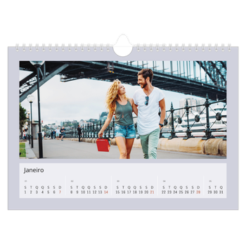 Calendário de Fotografias A4 Paisagem — Colorir o meu mundo
