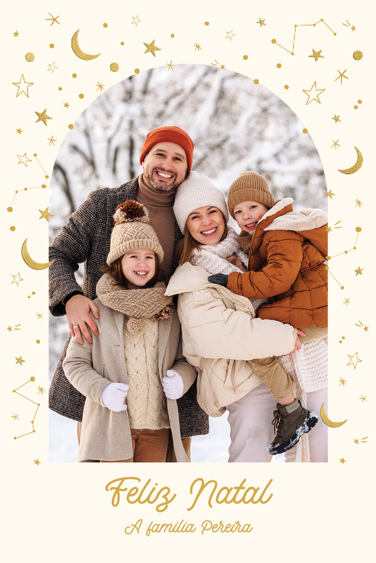 Cartões — Moldura celestial