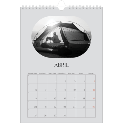 Calendário fotográfico A4 — A estrada aberta [Abril]