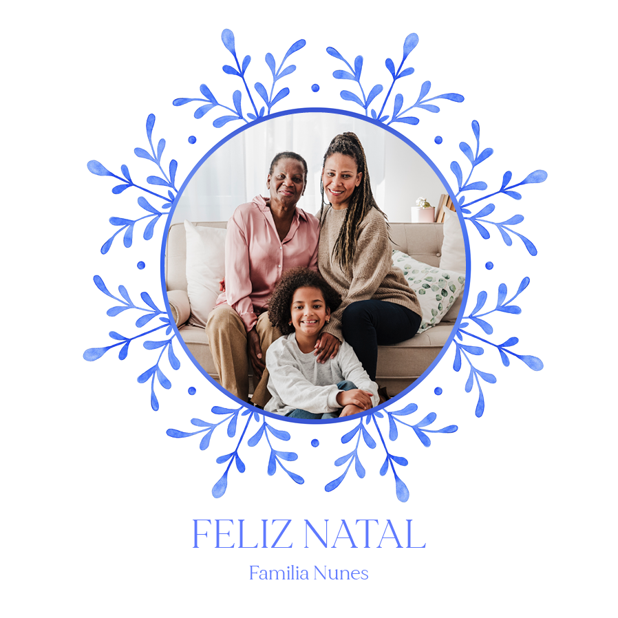 Cartões — Floco de neve em aquarela