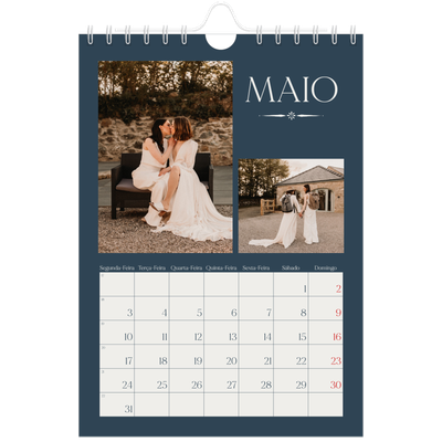 Calendário A5 — Ardósia e serifas [Maio]