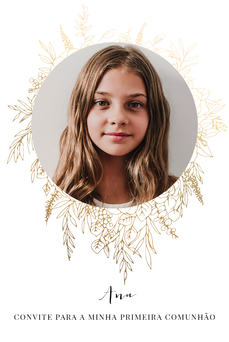 Convites — Molduras de flores com desenho de linhas