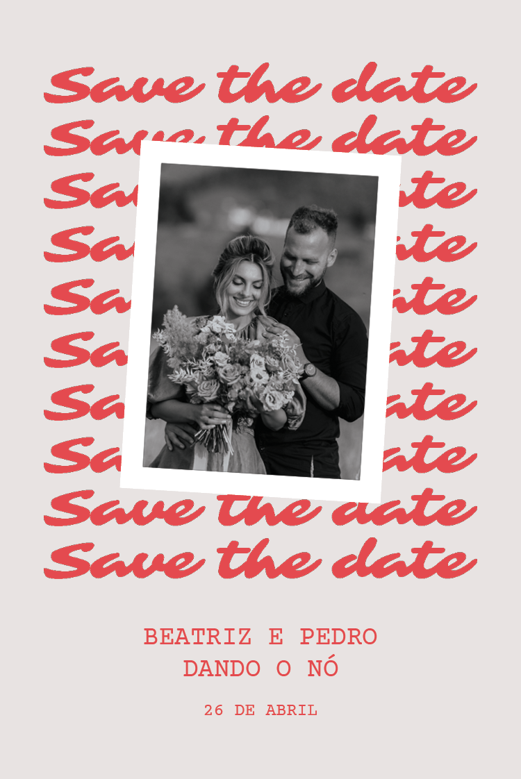 Save the date — Assinado a carmesim