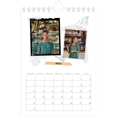 Calendário A5 — Estilo de álbum de recortes [Maio]