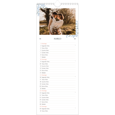 Calendário fino  — Floral elegante [Março]