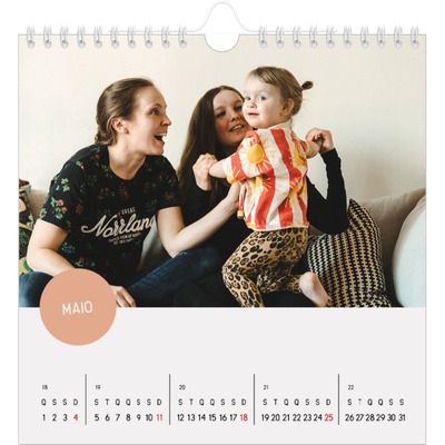 Calendário quadrado — Autocolante de fotografia [capa]