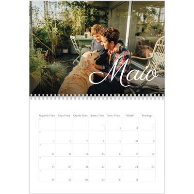 Calendário A4 duplo — Mês escrito à mão [capa]