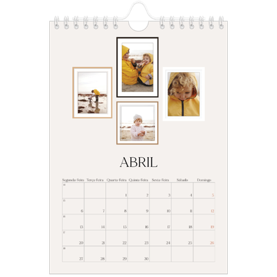 Calendário A5 — Galeria de fotografias de parede [Abril]