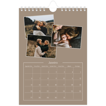 Calendário A5 — Recordações criadas