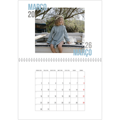 Calendário A4 duplo — Tipo de casal [Março]