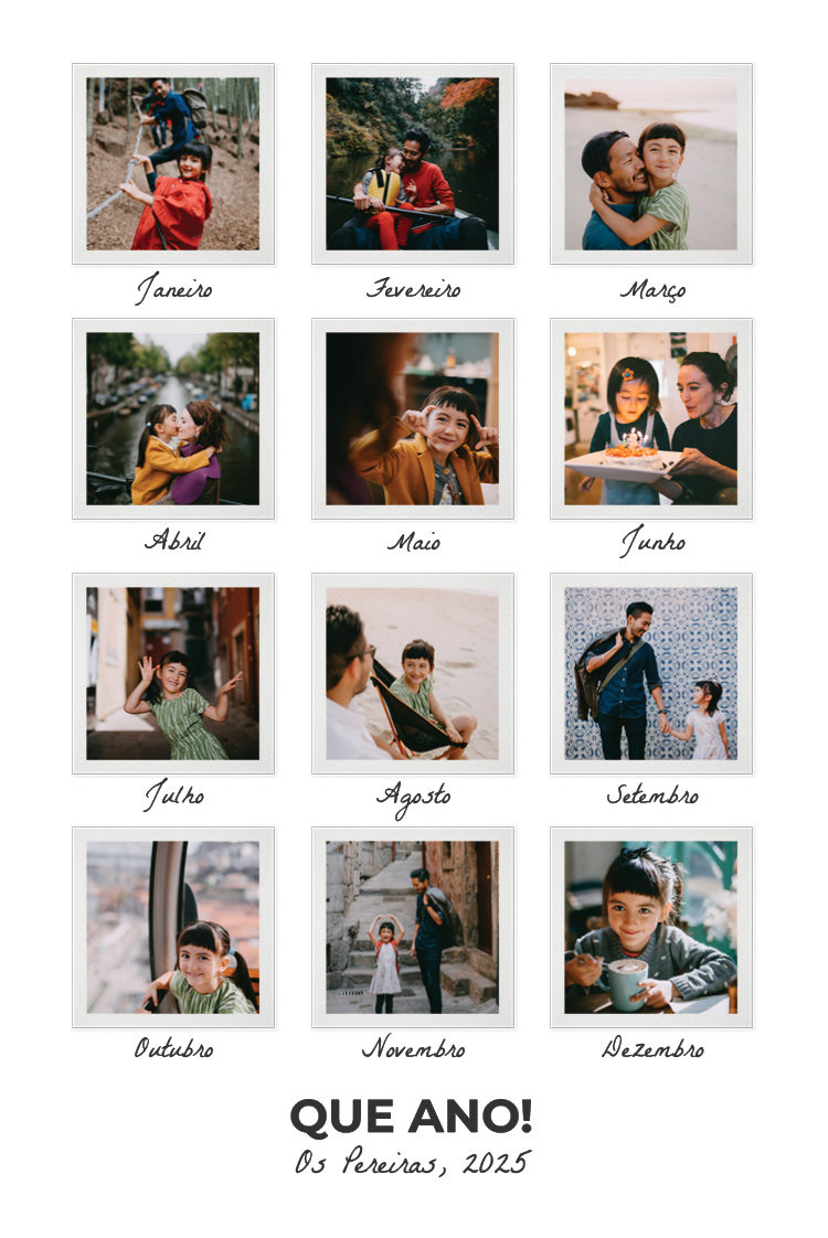 Cartões — Um ano em fotos