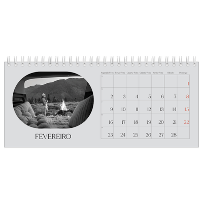 Calendários de mesa — A estrada aberta [Fevereiro]