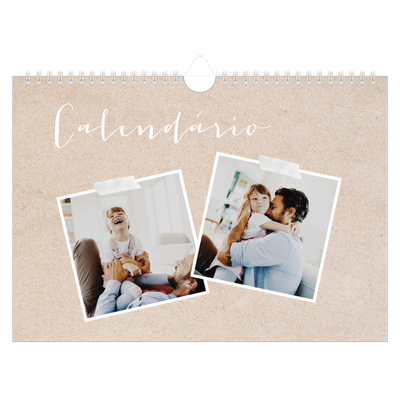 Calendário A4 horizontal — Calendário de livros de recortes [capa]
