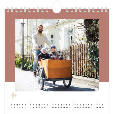 Calendário quadrado — Molduras de terra [Abril]