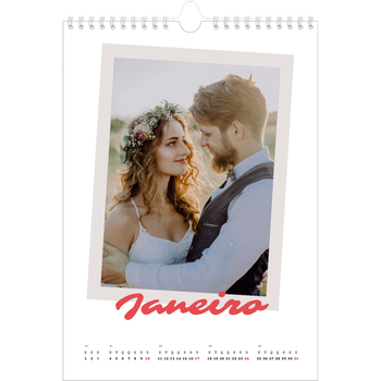 Calendário fotográfico A4 — Assinado a carmim