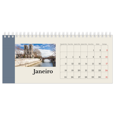 Calendários de mesa — Vistas do mundo [Janeiro]