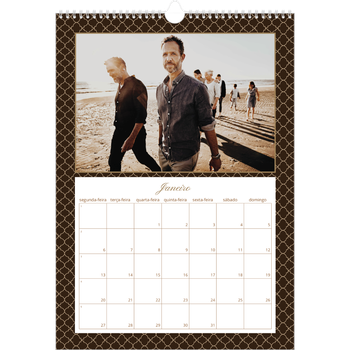 Calendário fotográfico A3 — Vintage monocromático