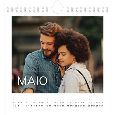 Calendário quadrado — Sobreposição de caixa de data [capa]