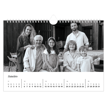 Calendário de Fotografias A4 Paisagem — Foco
