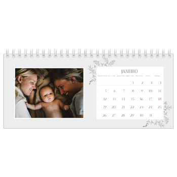 Calendário de Fotografias de Mesa — Flores desenhadas à mão