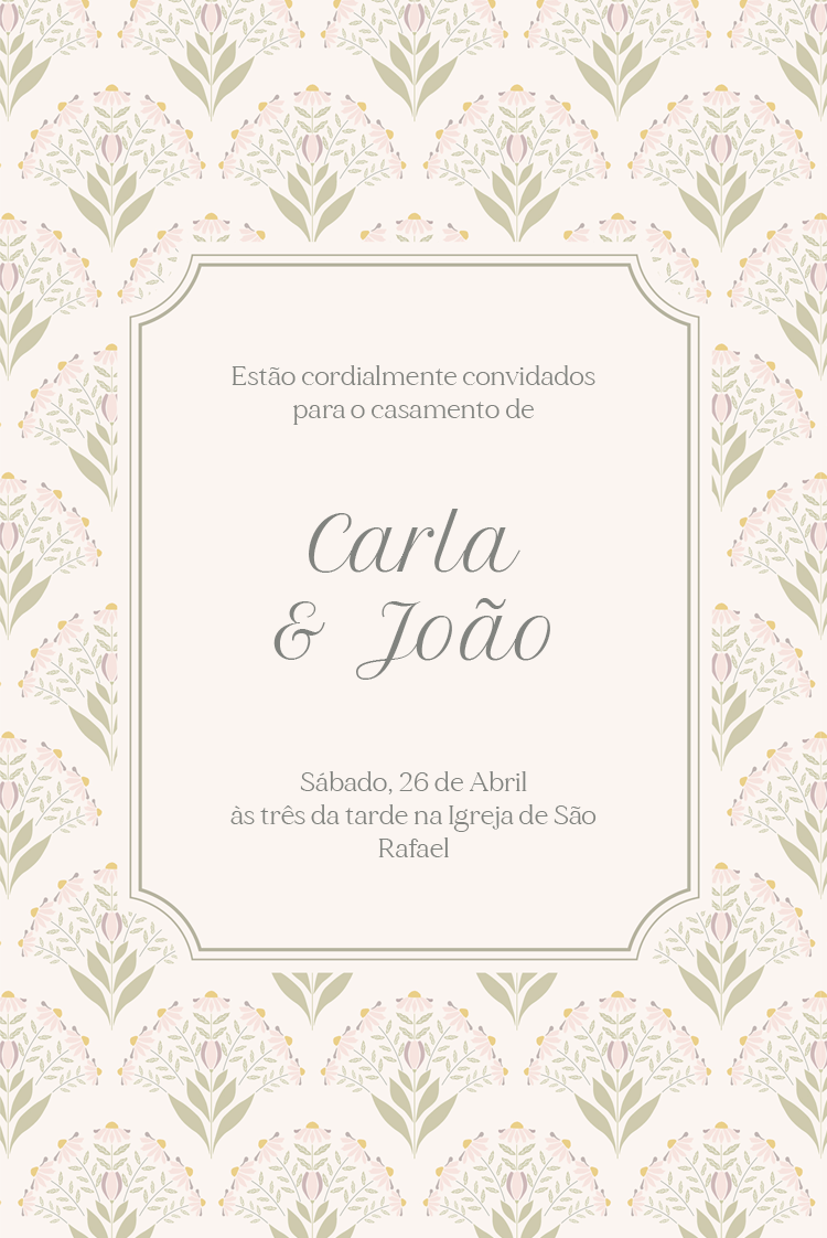 Convites — Flores vintage