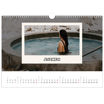Calendário fotográfico horizontal A3 — A edição de retrato