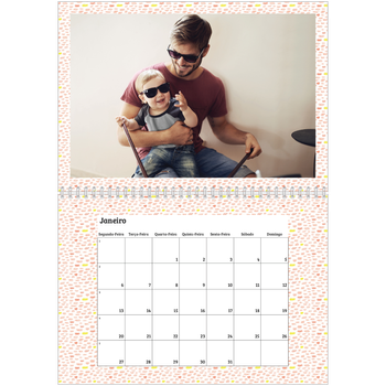 Calendário fotográfico duplo A4 — Papel de parede