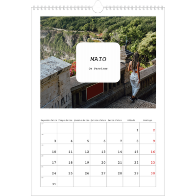 Calendário A3 — A história completa [Maio]