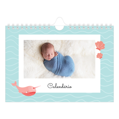 Calendário A5 horizontal — Animais bonitos [capa]