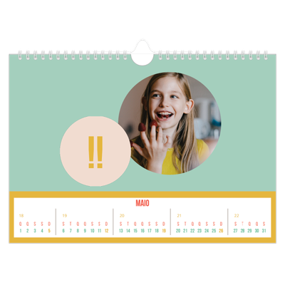 Calendário A4 horizontal — Brilhante e bonito [capa]