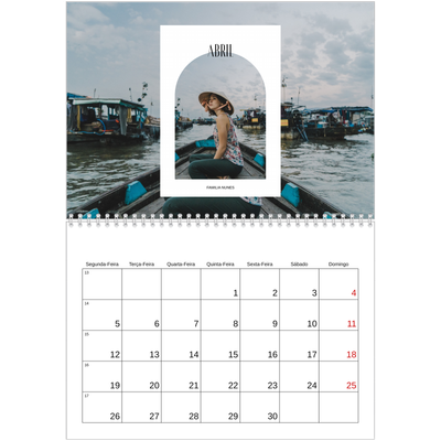 Calendário A4 duplo — O arco aberto [Abril]
