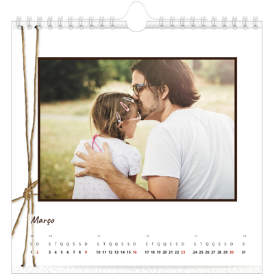 Calendário quadrado — Embrulho floral [Março]