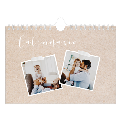 Calendário A5 horizontal — Calendário de livros de recortes [capa]