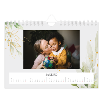 Calendário de Fotografias A5 Paisagem — Salpicos florais