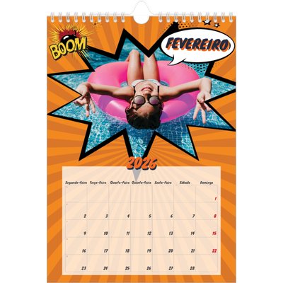 Calendário fotográfico A4 — Banda desenhada [Fevereiro]