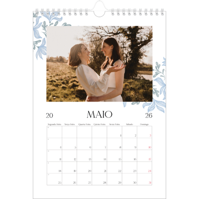 Calendário fotográfico A4 — Floral elegante [capa]