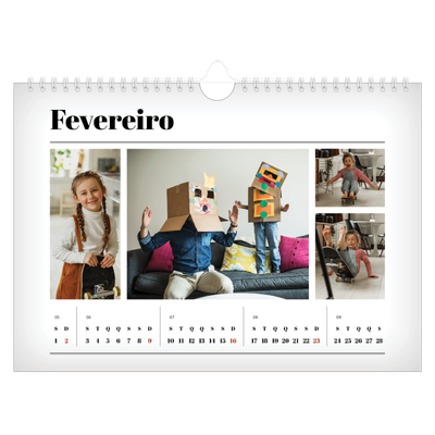 Calendário A4 horizontal — A sair da prensa [Fevereiro]