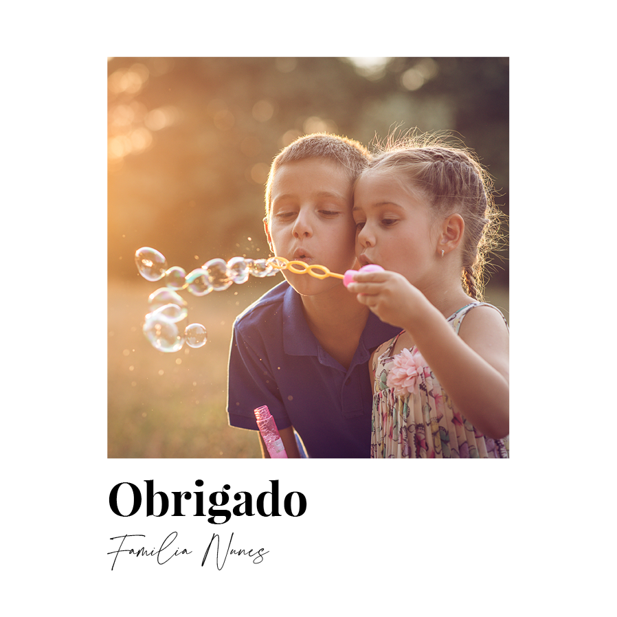 Cartões de agradecimento — Roteiro do remetente