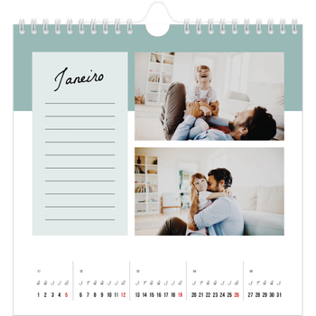 Calendário fotográfico quadrado — Calendário da lista