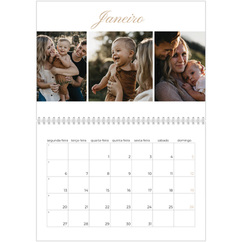 Calendário fotográfico duplo A4 — Caixas de tiras fotográficas