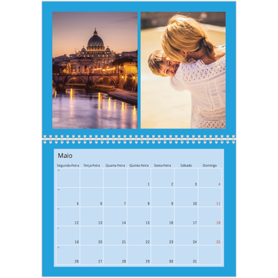 Calendário A4 duplo — Brilhante e arrojado [Maio]