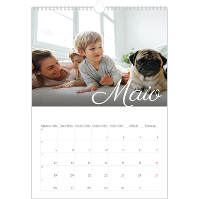 Calendário A3 — Mês escrito à mão [capa]