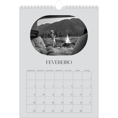 Calendário fotográfico A4 — A estrada aberta [Fevereiro]